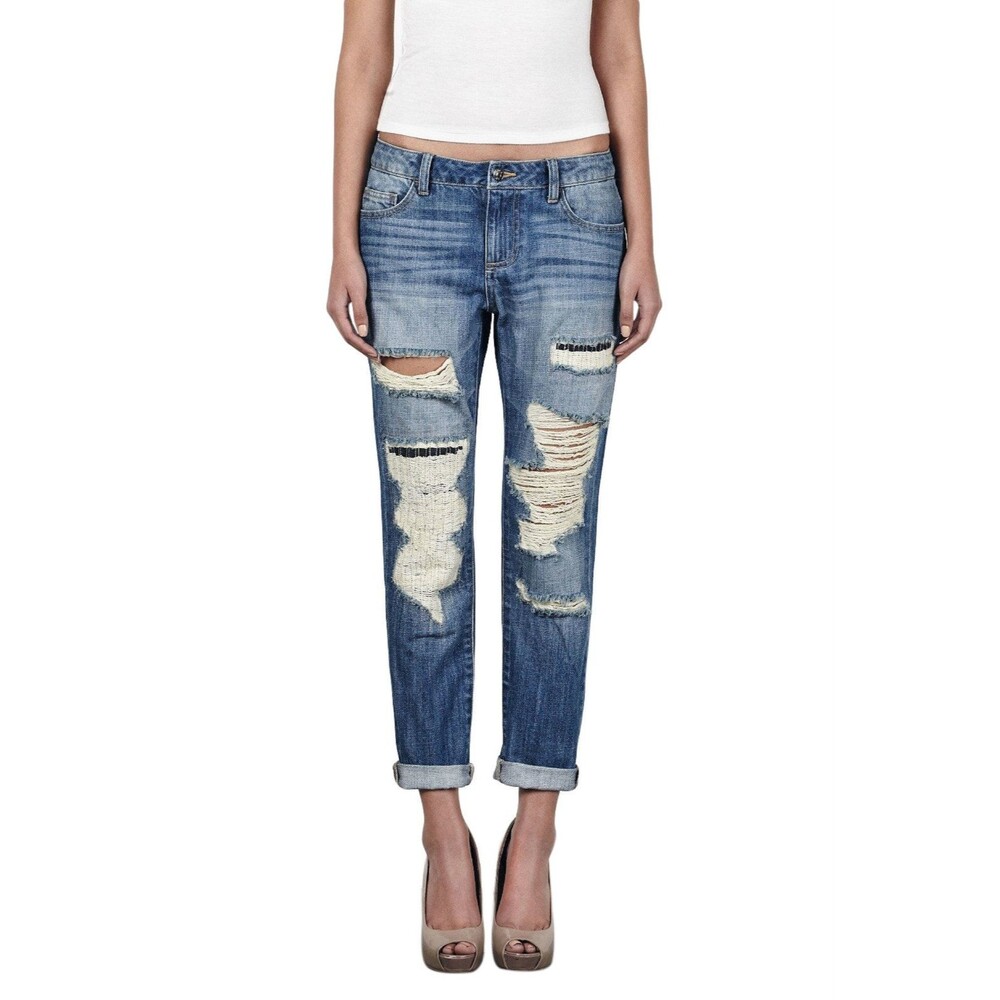 Hidden Jeans Boyfriend Bailey Distressed Denim Jeans